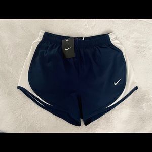 NWT Navy Blue and White Nike Running Shorts Small